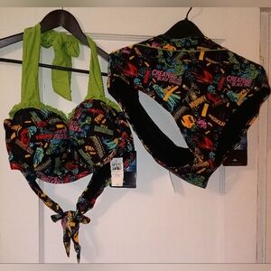 Universal Monsters Swim Top & Bottom Plus Size 3X (Hot Topic)